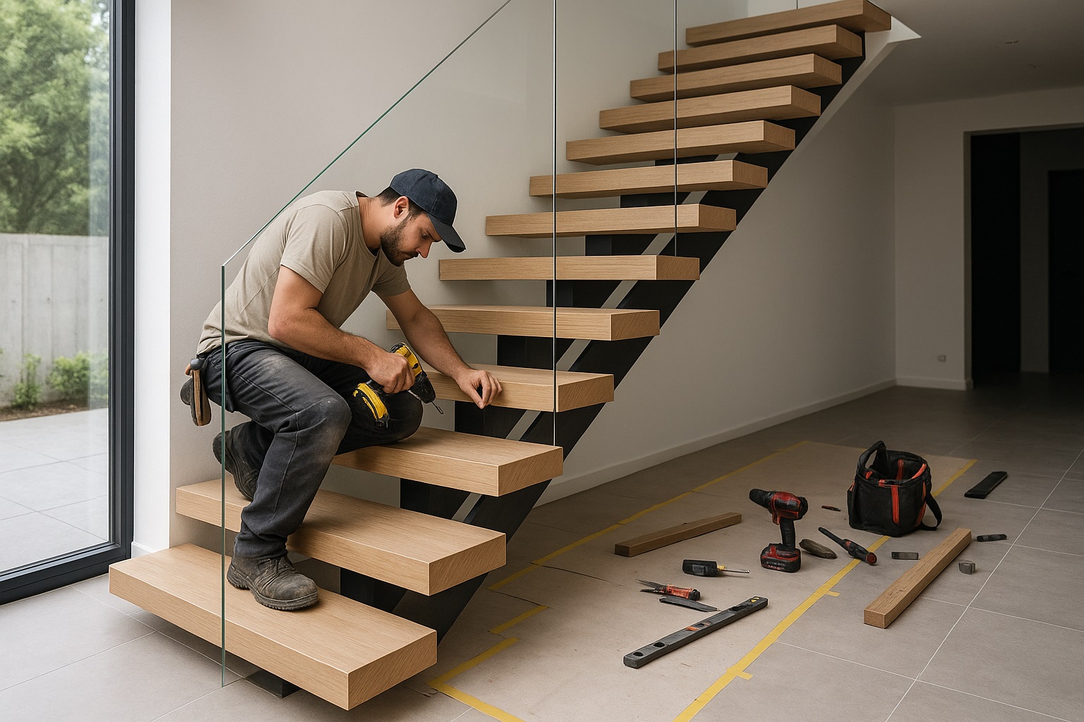 Thi công cầu thang